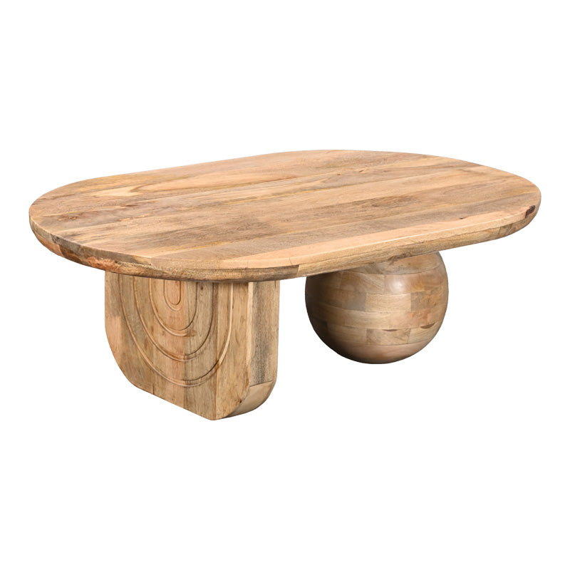 Masuta de cafea Kane, Lemn masiv de acacia, 110x72x38 cm - Natur