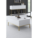 Masă de cafea Lord Bexley, alb - negru - alb - auriu - alb - argintiu, 90x60x40 cm - Masă de cafea Lord Bexley, alb - negru - alb - auriu - alb - argintiu, 90x60x40 cm - 618BLY1202