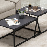 Masa de cafea Minimal Inarch, antracit - alb, 75x50x38 cm