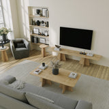 Masa de cafea Mushroom 2 Neostill, Negru - Sapphire Oak, 120x60 cm - Sapphire Oak