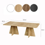 Masa de cafea Mushroom 2 Neostill, Negru - Sapphire Oak, 120x60 cm - Sapphire Oak