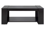 Masa de cafea Olympus, Natural - Negru, 100x51x42 cm - Negru