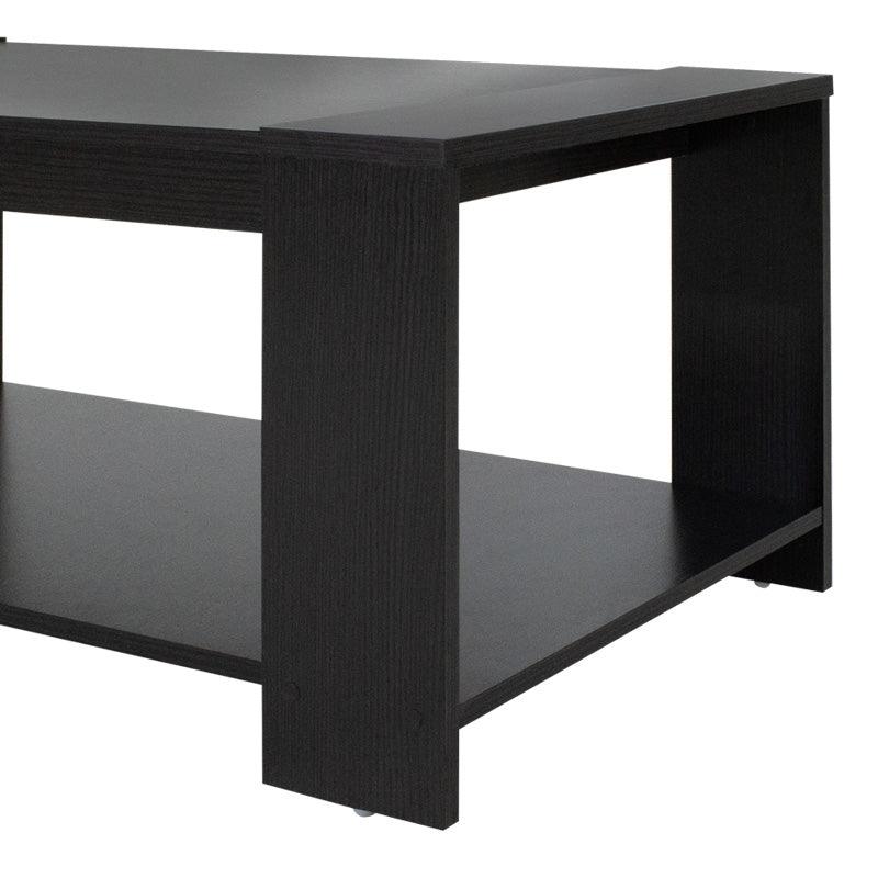 Masa de cafea Olympus, Natural - Negru, 100x51x42 cm - Negru