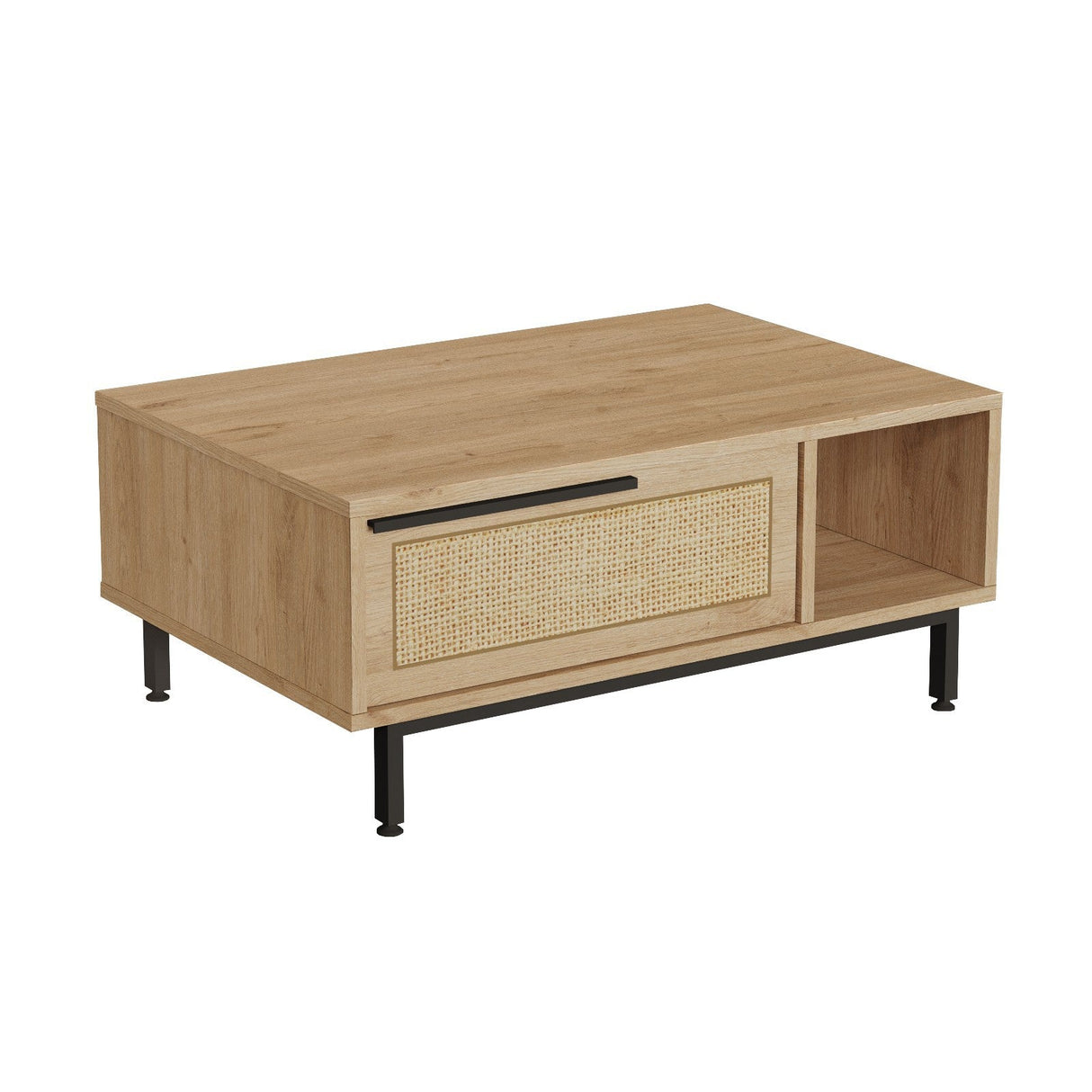 Masa de cafea On2 Locelso, nuc - nuc - stejar, 90x60 cm