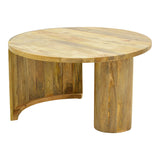 Masă de cafea Orban cu funcție decorativă, Stil Natural, Lemn masiv de mango, 80x45 cm