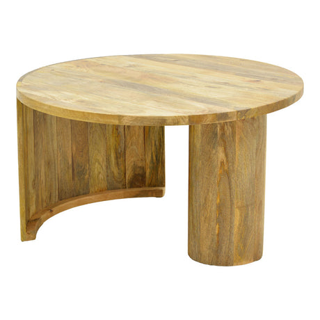 Masă de cafea Orban cu funcție decorativă, Stil Natural, Lemn masiv de mango, 80x45 cm