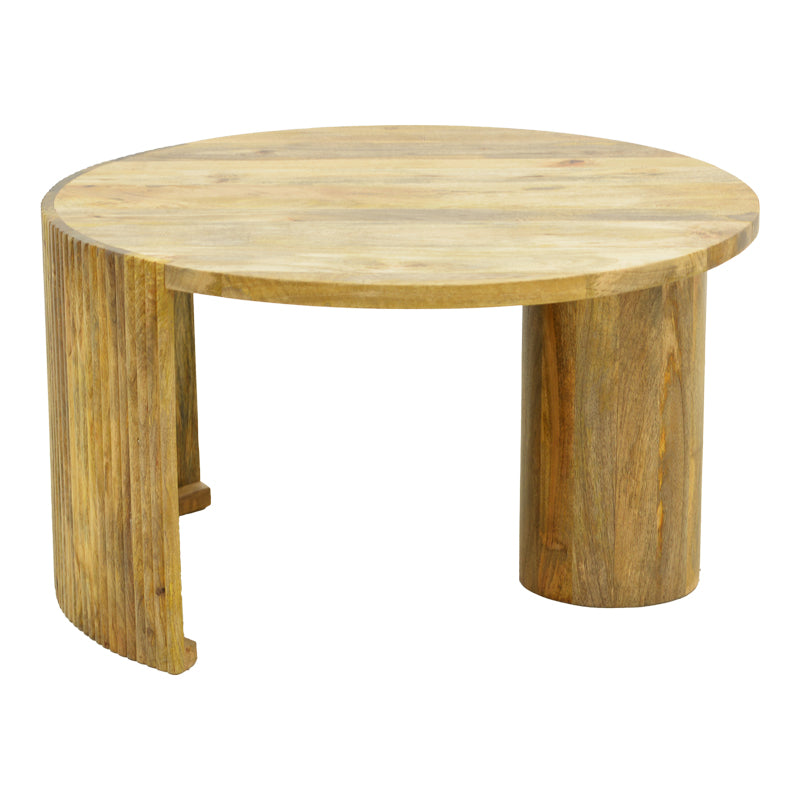Masă de cafea Orban cu funcție decorativă, Stil Natural, Lemn masiv de mango, 80x45 cm