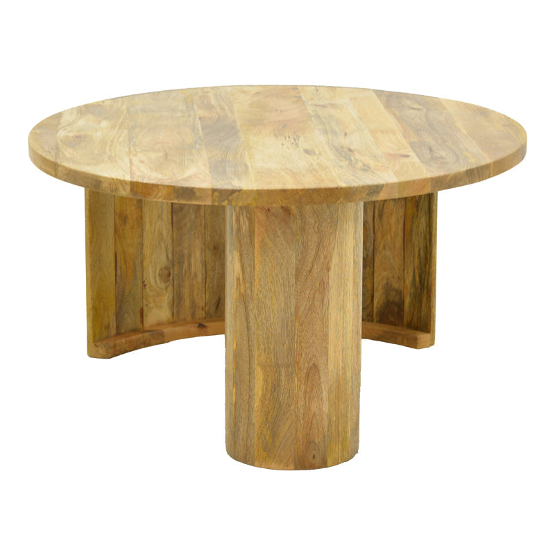 Masă de cafea Orban cu funcție decorativă, Stil Natural, Lemn masiv de mango, 80x45 cm