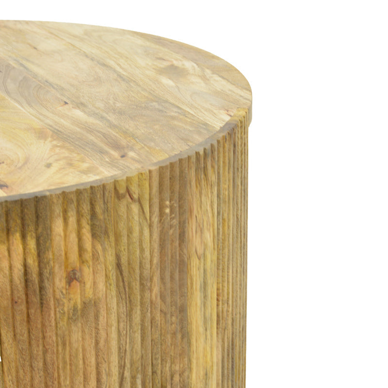 Masă de cafea Orban cu funcție decorativă, Stil Natural, Lemn masiv de mango, 80x45 cm