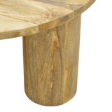 Masă de cafea Orban cu funcție decorativă, Stil Natural, Lemn masiv de mango, 80x45 cm