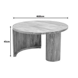 Masă de cafea Orban cu funcție decorativă, Stil Natural, Lemn masiv de mango, 80x45 cm