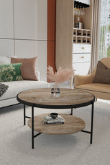 Masă de cafea Oslo Mirosa, pin antic, negru, fume-alb, 75x75x45 cm - Antique Pine