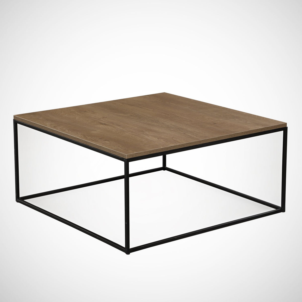 Masă de cafea Poli Comforty, stejar - nuc, 75x75x43 cm
