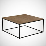 Masă de cafea Poli Comforty, stejar - nuc, 75x75x43 cm