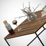 Masă de cafea Poli Comforty, stejar - nuc, 75x75x43 cm