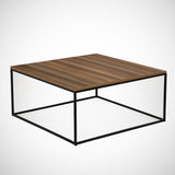 Masă de cafea Poli Comforty, stejar - nuc, 75x75x43 cm