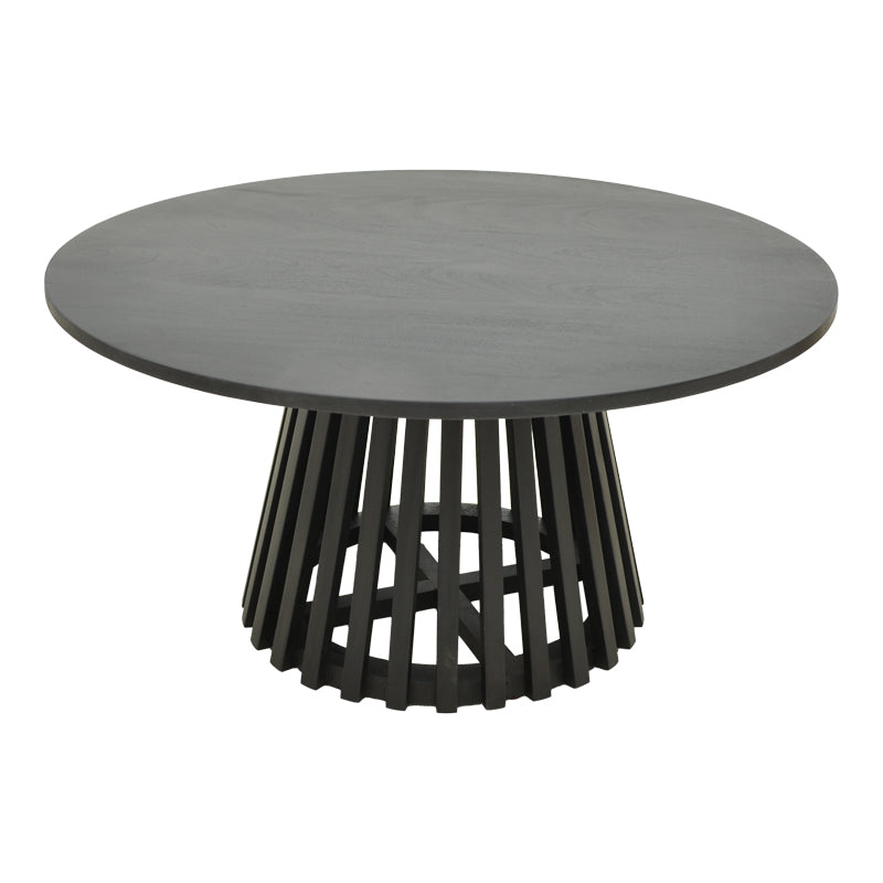 Masa de cafea Radiane Solid, design, Natural - Negru, lemn de acacia, 80x40 cm - Negru