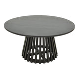 Masa de cafea Radiane Solid, design, Natural - Negru, lemn de acacia, 80x40 cm - Negru