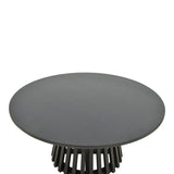 Masa de cafea Radiane Solid, design, Natural - Negru, lemn de acacia, 80x40 cm - Negru