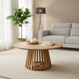 Masa de cafea Radiane Solid, design, Natural - Negru, lemn de acacia, 80x40 cm - Masa de cafea Radiane Solid, design, Natural - Negru, lemn de acacia, 80x40 cm