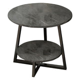 Masa de cafea Rota, Alb - Negru, 60x60 cm - Masa de cafea Rota, Alb - Negru, 60x60 cm - 072-000061