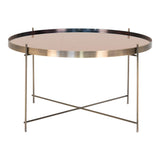 Masa de Cafea Venezia, Auriu - Negru, 70x40x70 cm - Masa de Cafea Venezia, Auriu - Negru, 70x40x70 cm
