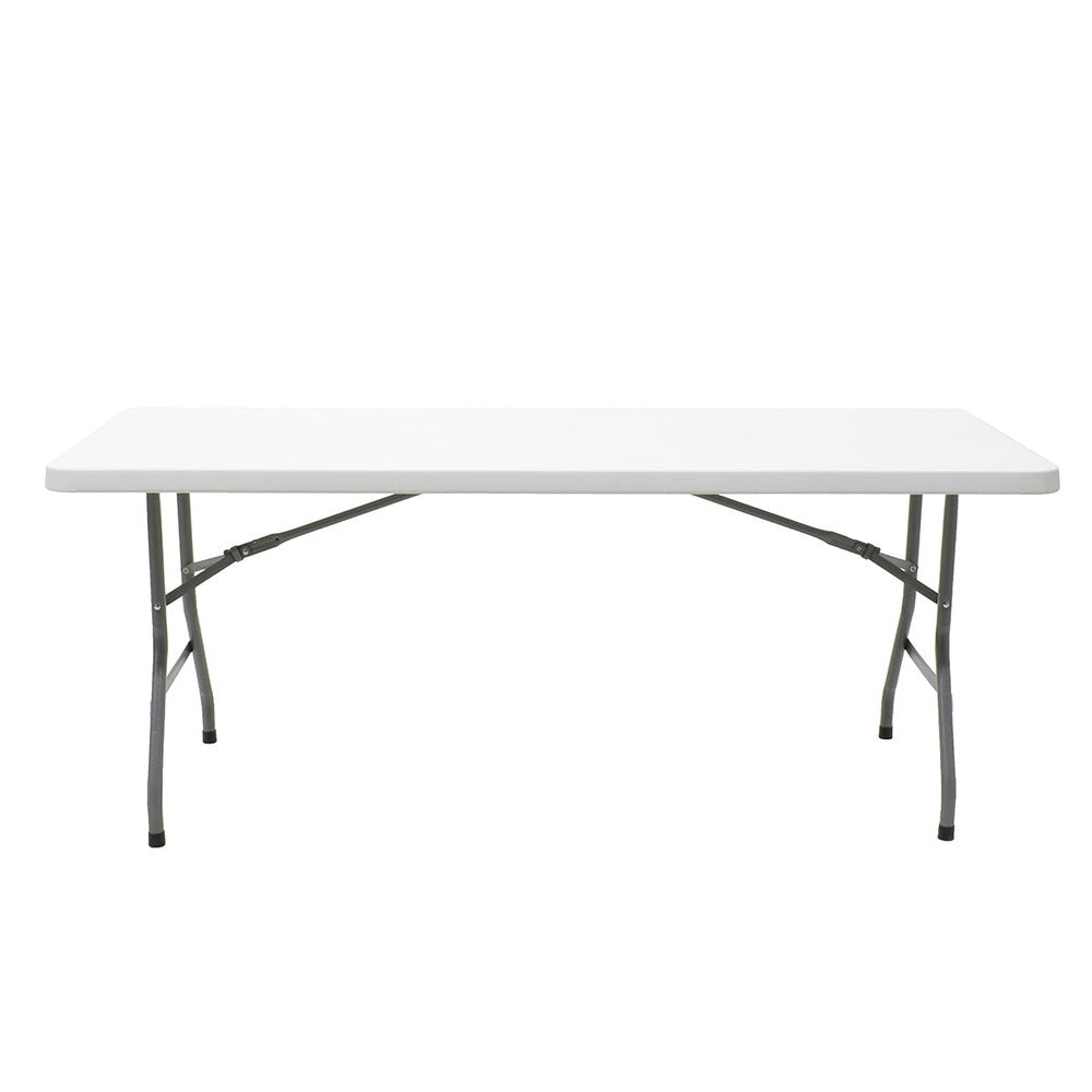 Masa de camping pliabila comerciala Aprilia granit, alb, 183x76x74 cm