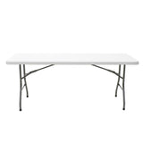 Masa de camping pliabila comerciala Aprilia granit, alb, 183x76x74 cm