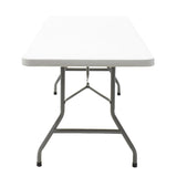 Masa de camping pliabila comerciala Aprilia granit, alb, 183x76x74 cm