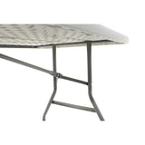 Masa de camping pliabila comerciala Aprilia granit, alb, 183x76x74 cm