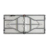 Masa de camping pliabila comerciala Rodeo rama metalica, Alb, 152x60x74 cm