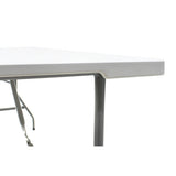Masa de camping pliabila comerciala Rodeo rama metalica, Alb, 152x60x74 cm