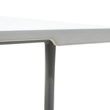 Masa de camping pliabila profesionala Rodeo cadru metalic, alba, 240x76x74 cm