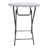 Masă de catering pliabilă, Plastic, Alb, 81x110 cm