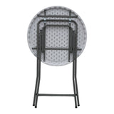 Masă de catering pliabilă, Plastic, Alb, 81x110 cm