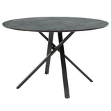 Masa de cina Cerco, Negru - Sonoma, D120x75 cm - Masa de cina Cerco, Negru - Sonoma, D120x75 cm