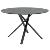 Masa de cina Cerco, Negru - Sonoma, D120x75 cm - Negru