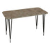Masa de cina Palkon stejar -metal, negru, 120x60x73 cm - 321-000033
