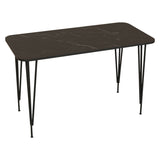 Masa de cina Palkon stejar -metal, negru, 120x60x73 cm - Masa de cina Palkon stejar -metal, negru, 120x60x73 cm