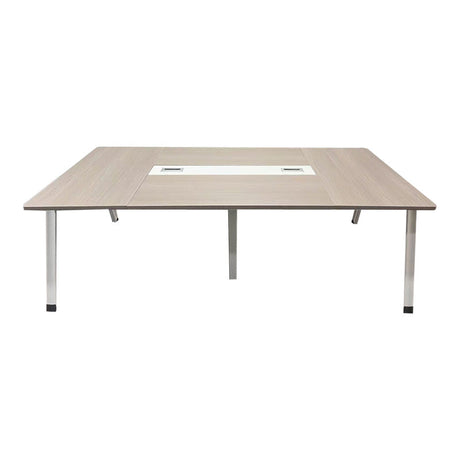 Masa de conferinta Armadi, Gri-Alb, 240x120x75 cm