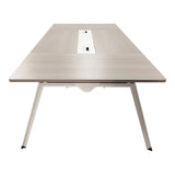 Masa de conferinta Armadi, Gri-Alb, 240x120x75 cm