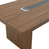 Masa de conferinta Oscar 5cm, nuc - antracit, 200x100x76 cm