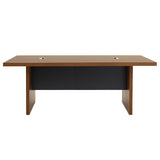 Masa de conferinta Oscar 5cm, nuc - antracit, 240x120x76 cm