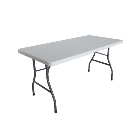 Masa de conferinte de gradina Aprilia, Alb, 152x76x74 cm