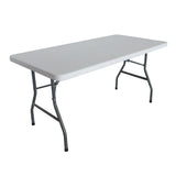 Masă pliabilă Aprilia pentru catering și evenimente, albă, 198x90x74 cm