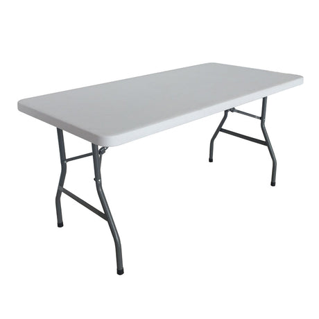 Masă pliabilă Aprilia pentru catering și evenimente, albă, 198x90x74 cm