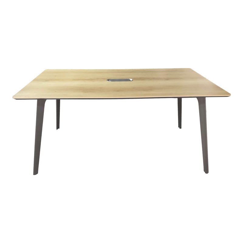 Masa de conferințe profesională Denith, culori antracit-natural, de calitate, 180x100x75 cm, imagine suplimentara