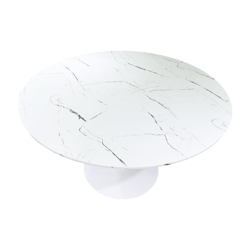Masă de sufragerie Balou I MDF, Alb - Negru, 120x75 cm - Alb