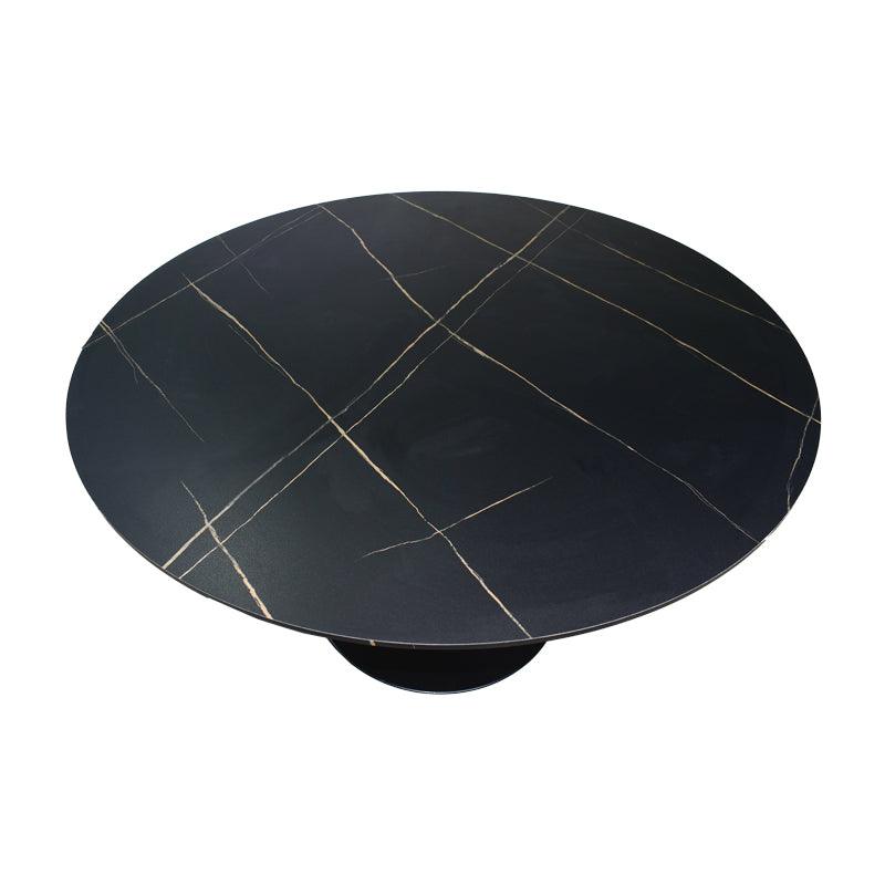 Masă de sufragerie Balou I MDF, Alb - Negru, 120x75 cm - Negru