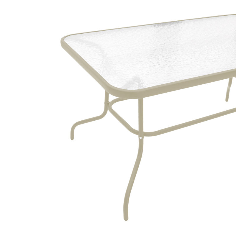 Masă de sufragerie cu 5 piese Valor-Calan, metal & Sticla, Multicolor, 110x60x70 cm